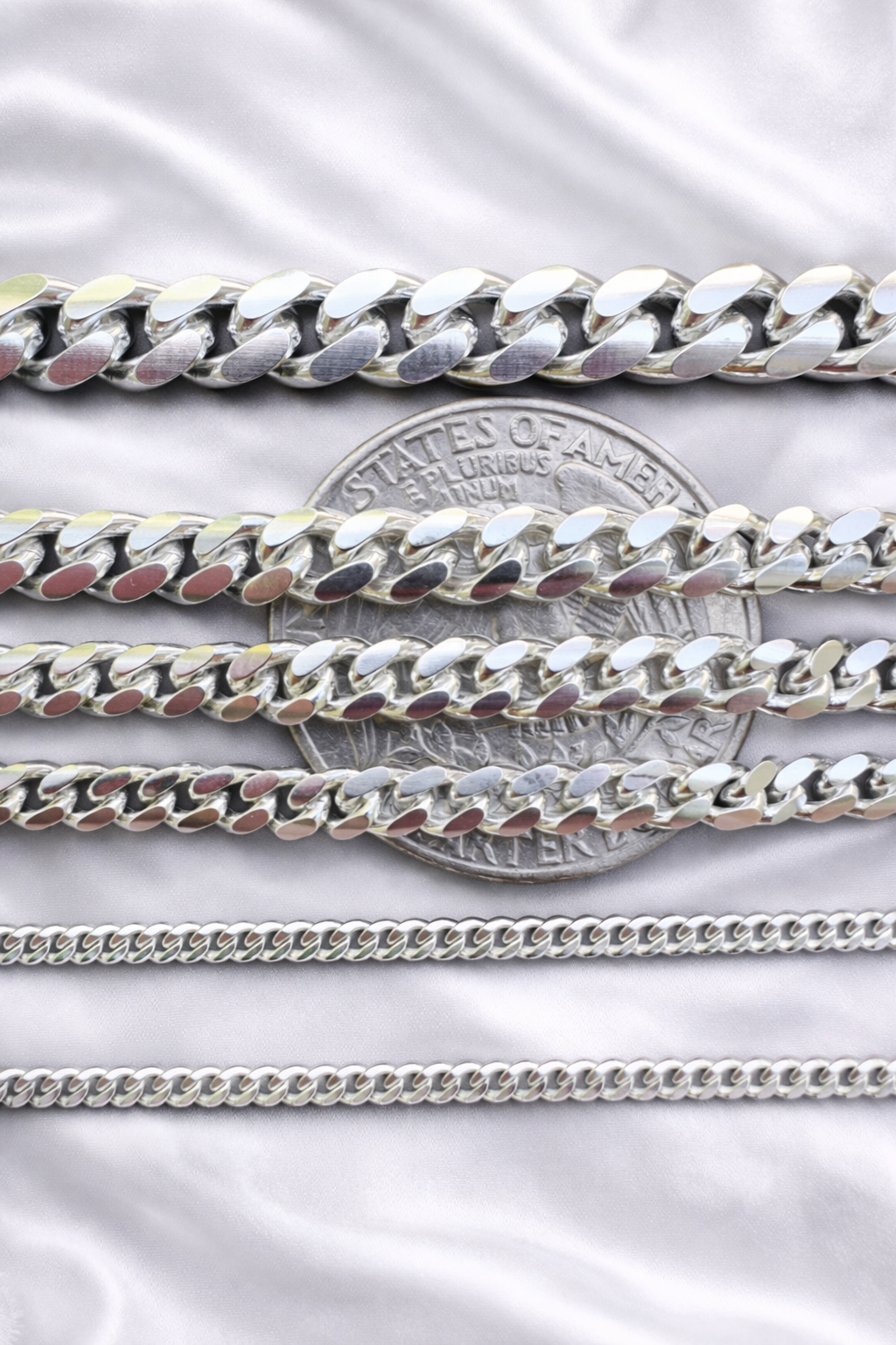 Miami Cuban Chains with Lobster Clasp Solid 925 Sterling Silver