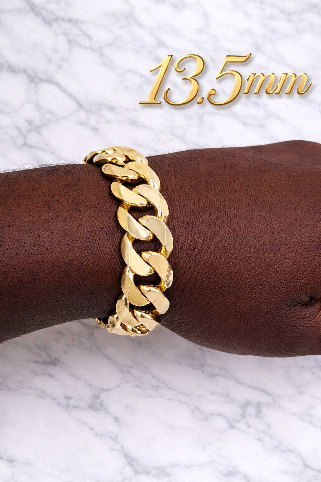Curb Cuban Chains & Bracelets 14k Gold Finish over Solid 925 Sterling Silver 2mm - 16mm