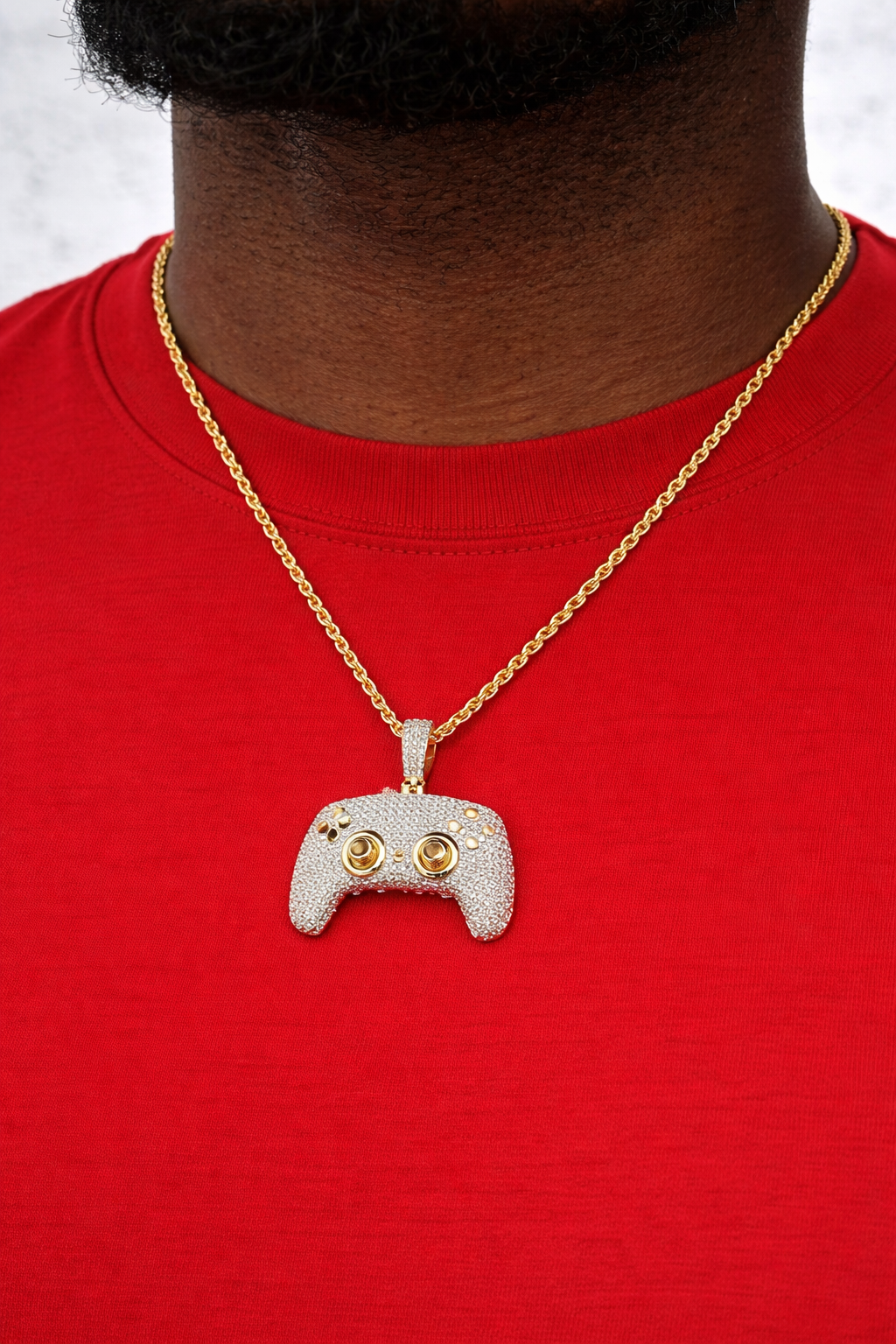 Moissanite PS5 Video Game Controller Pendant – Gold or Silver