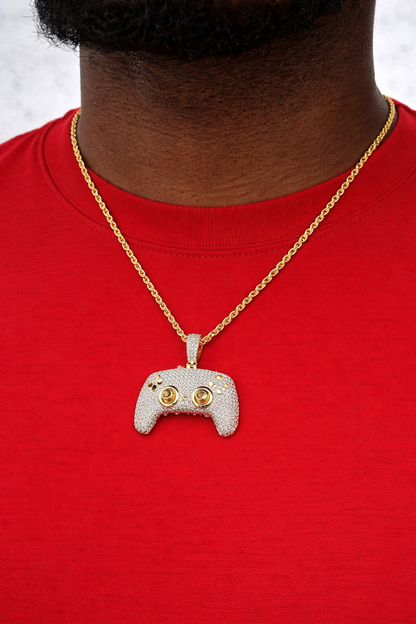 Moissanite PS5 Video Game Controller Pendant – Gold or Silver