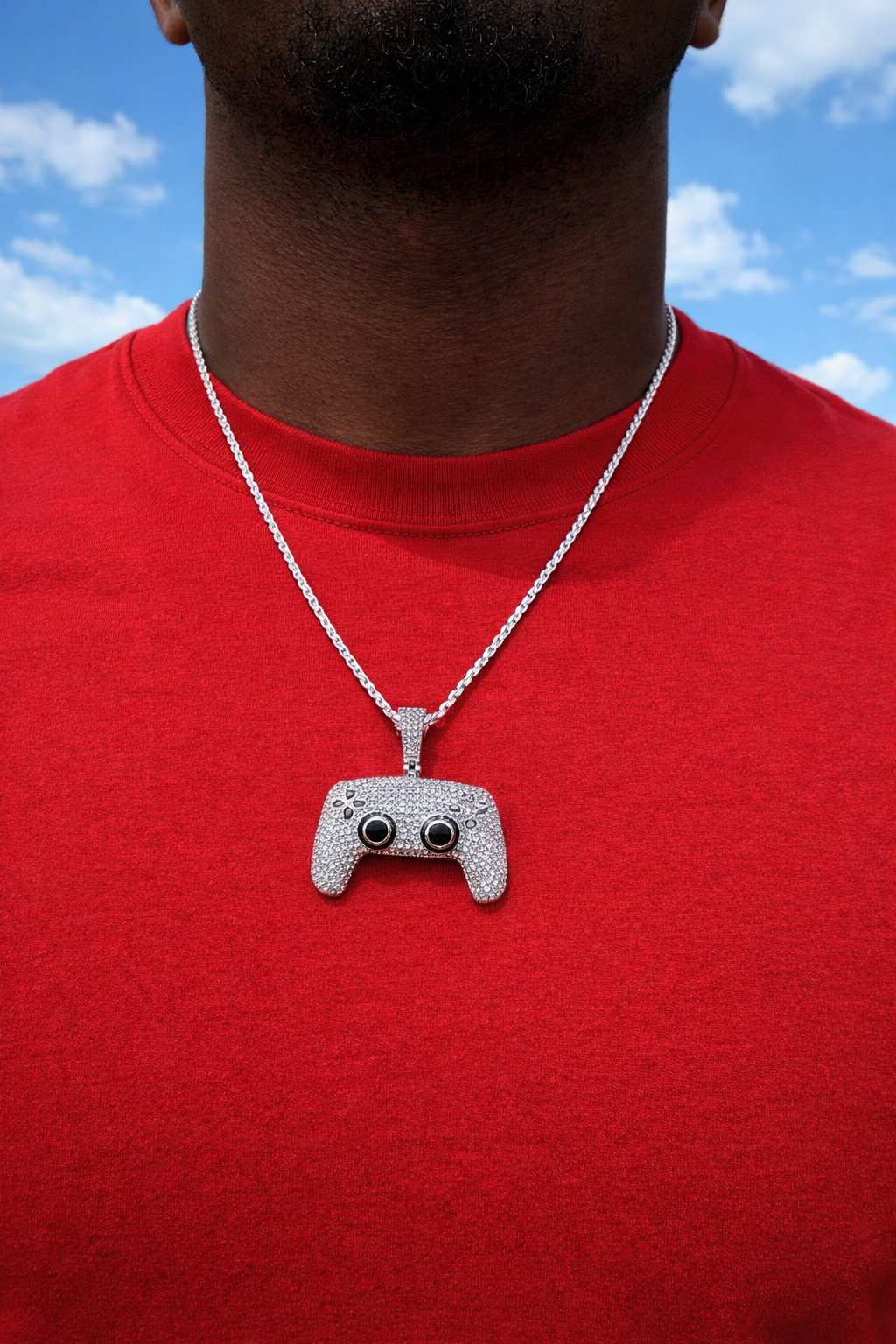 Moissanite PS5 Video Game Controller Pendant – Gold or Silver