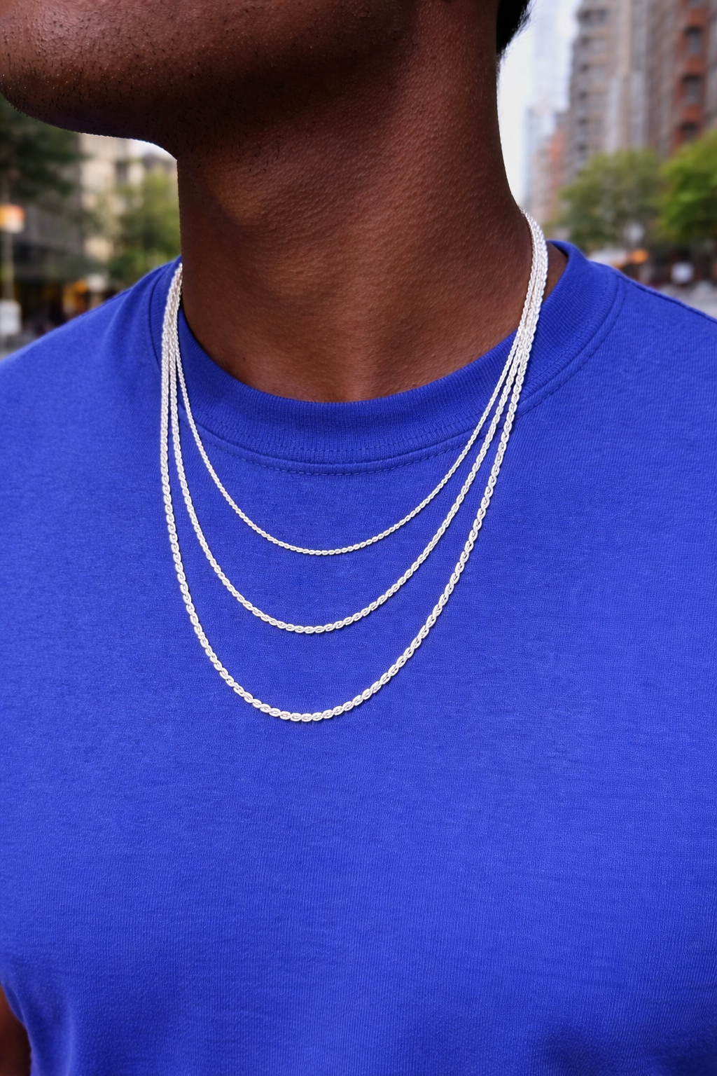 925 Sterling Silver Diamond Cut Rope Chains 1.5mm to 5mm