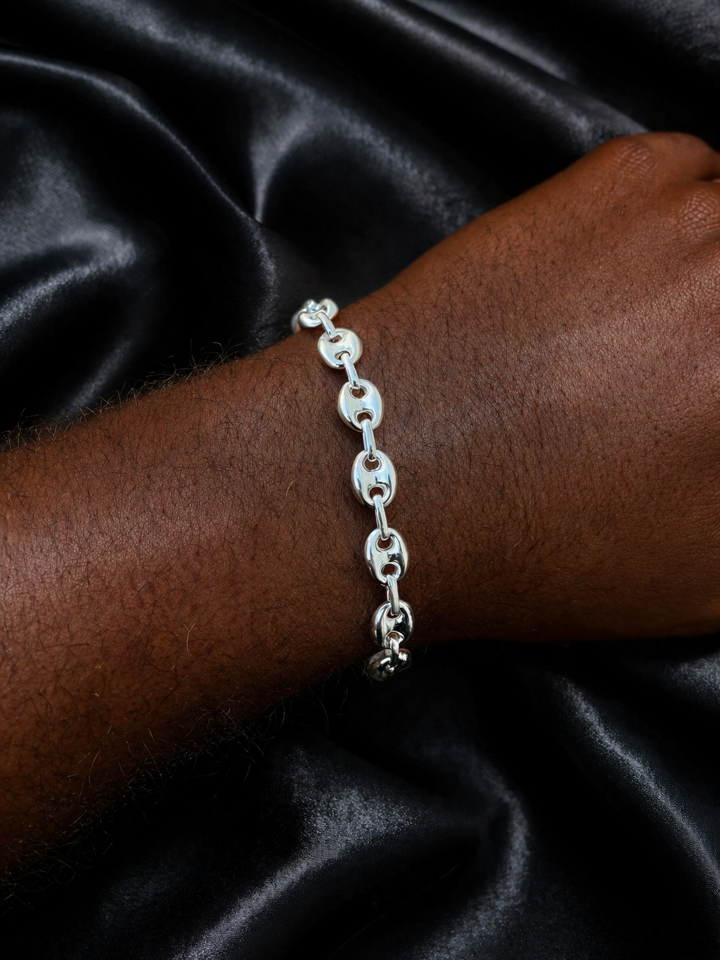 925 Sterling Silver Hollow Puffed Gucci Mariner Chains and Bracelets 6mm, 8mm, 12mm