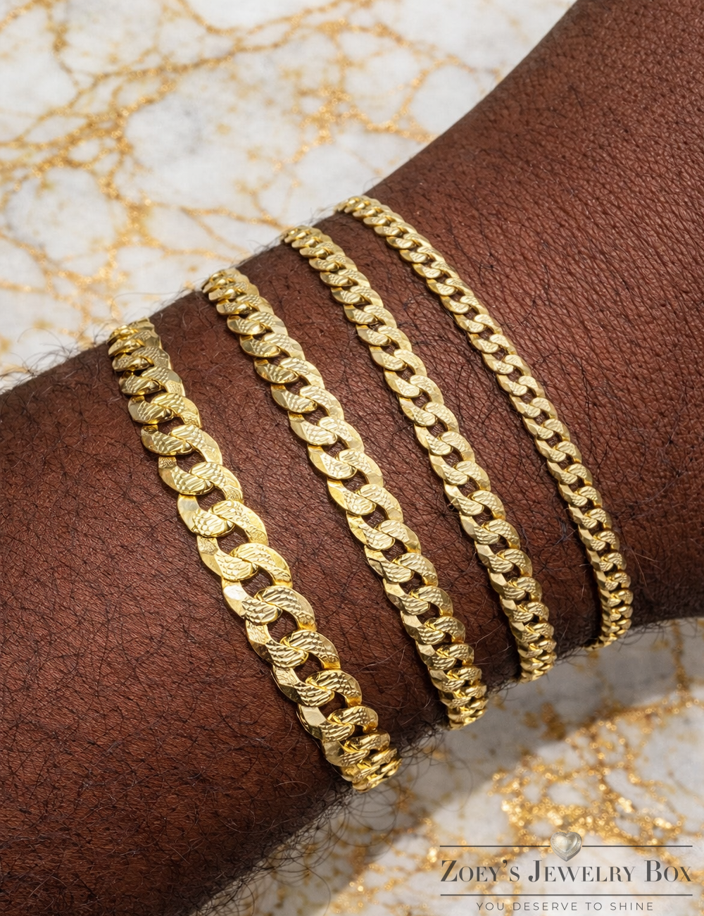 Diamond Cut FLAT Curb Cuban Bracelets Gold Over Solid 925 Sterling Silver 4mm to 8mm