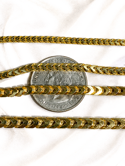 Franco Bracelelets 14k Gold Vermeil Over 925 Sterling Silver 2.5 mm to 5mm