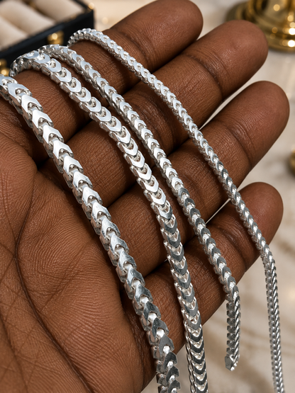 Franco Bracelelets Solid 925 Sterling Silver 2.5 mm to 5mm