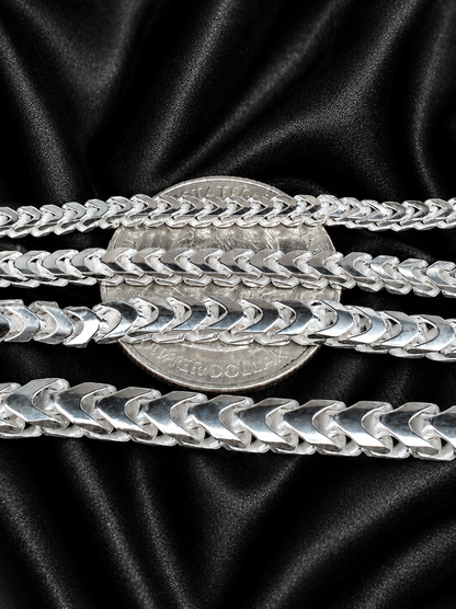 Franco Bracelelets Solid 925 Sterling Silver 2.5 mm to 5mm