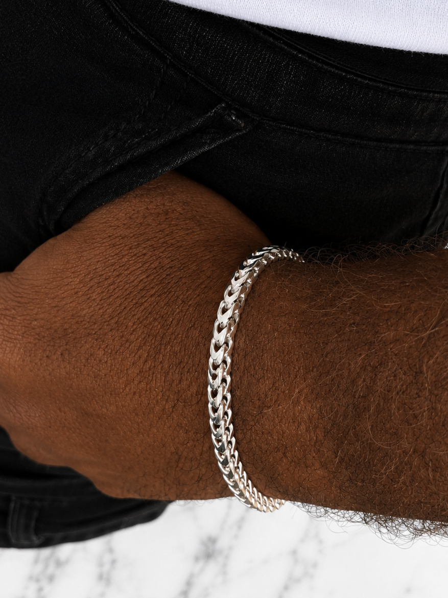 Franco Bracelelets Solid 925 Sterling Silver 2.5 mm to 5mm