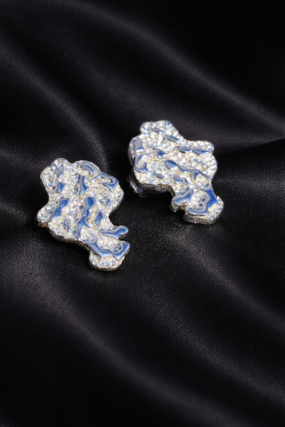 Nugget Style Stud Earrings – Gold or Silver Finish