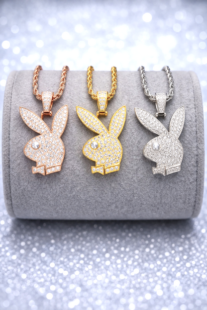 MOISSANITE Playboy Pendant – 3 Stunning Finishes