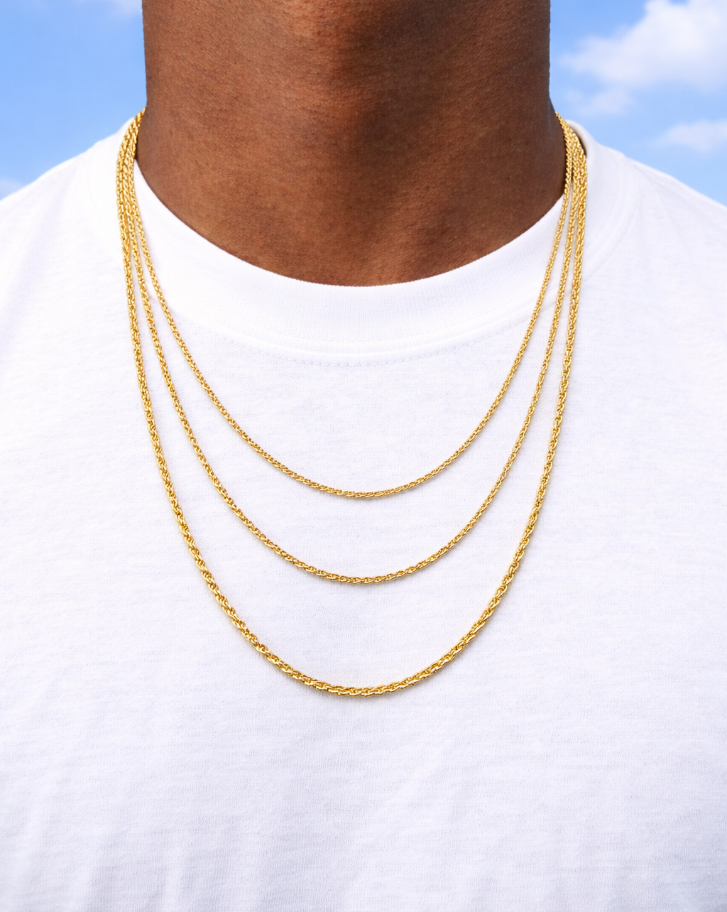 14k Gold Vermeil Over 925 Sterling Silver Diamond Cut Rope Chains 1.5mm to 5mm