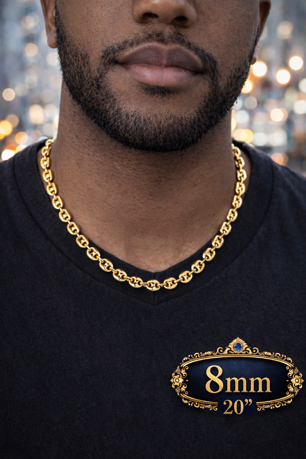 14k Gold Vermeil Over 925 Sterling Silver Hollow Puffed Gucci Mariner Chains and Bracelets 6mm, 8mm, 12mm