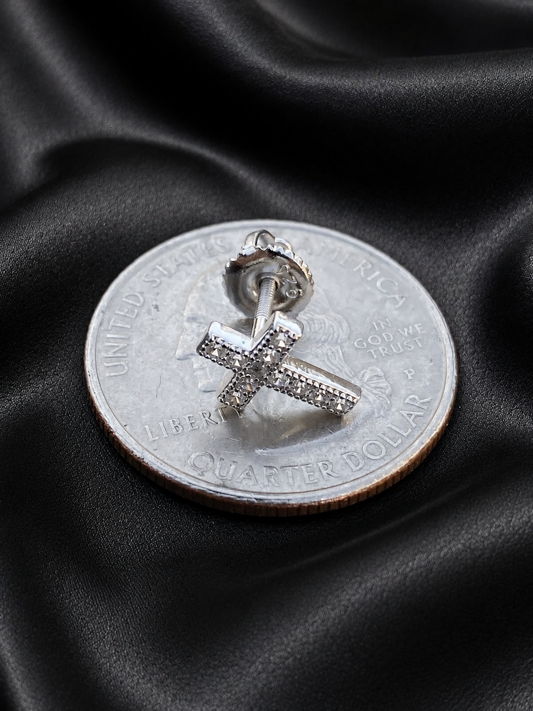 Tiny Cross Earrings – Gold or Silver