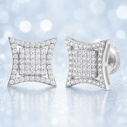 925 Sterling Silver Kite Cutout Earrings