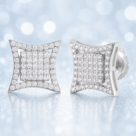 925 Sterling Silver Kite Cutout Earrings