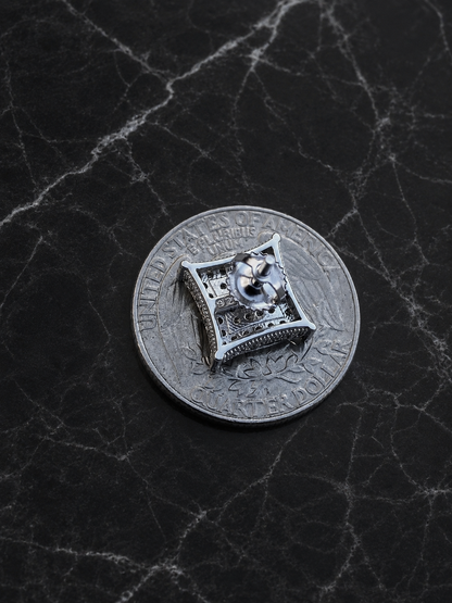 3D Kite Earrings – Sterling Silver with Rhodium Finish