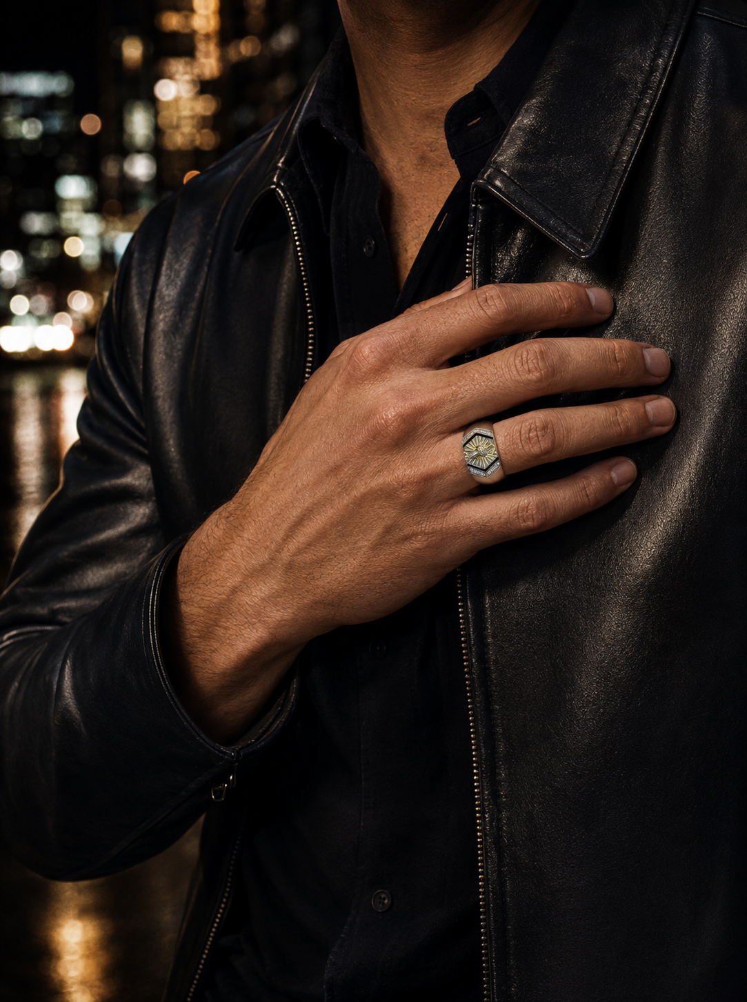 Men’s Solid 925 Sterling Silver Santa Muerte Grim Reaper Ring
