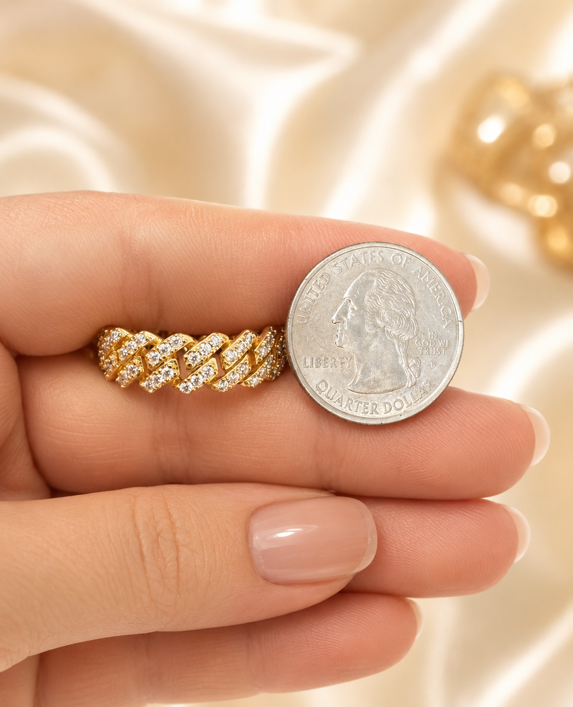 Moissanite Ring (Luxurious Gold & Prong Set)