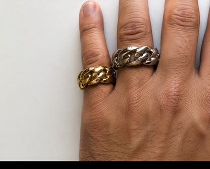 Classic Cuban Link Ring - Effortlessly Timeless - 925 Silver or 14K Gold Vermeil
