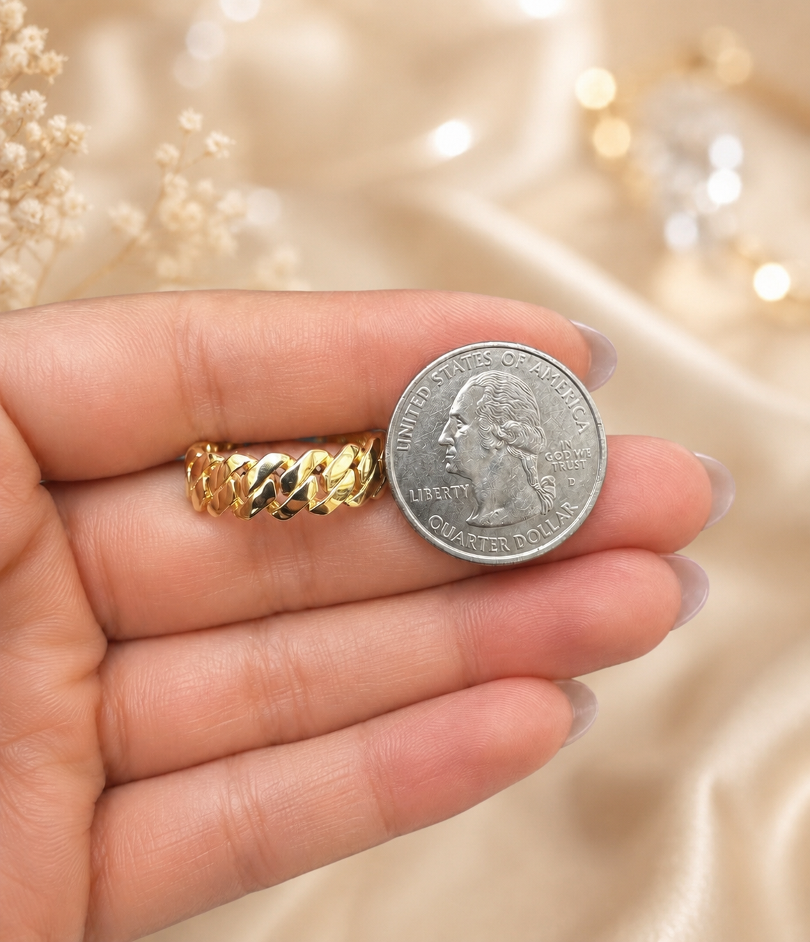Wonderful Cuban Gold Ring