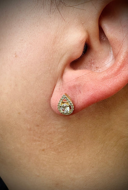 Women's Iced Out Tear Drop Earrings – 3 Finishes