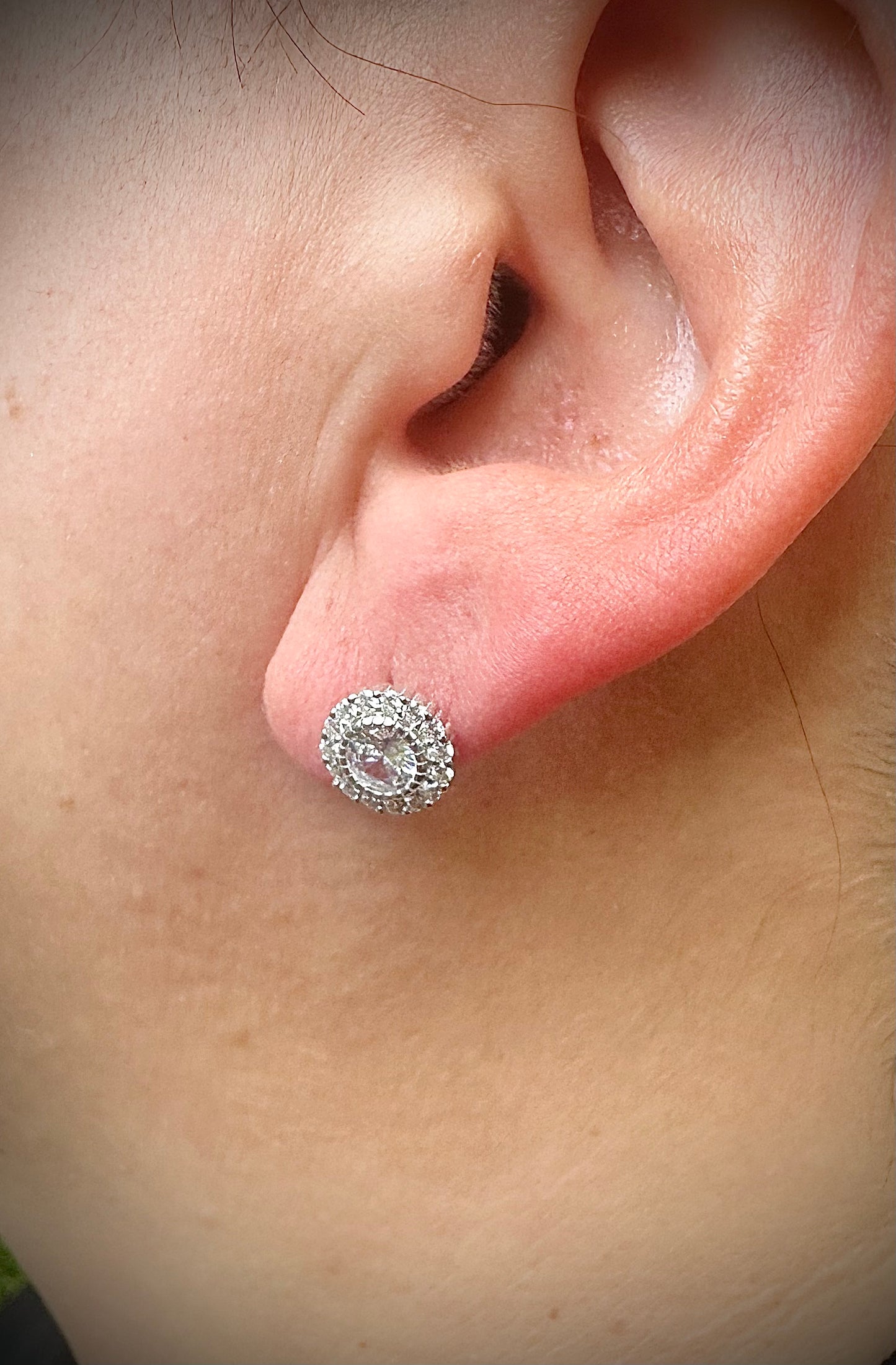 Iced Out Round Stud Earrings – 3 Finishes