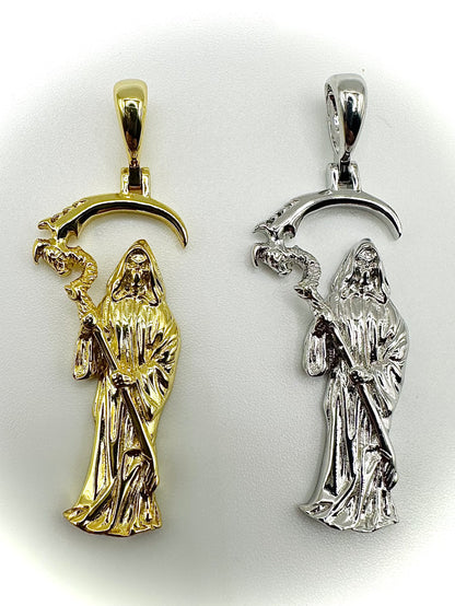Small Grim Reaper Pendant – Gold & Silver