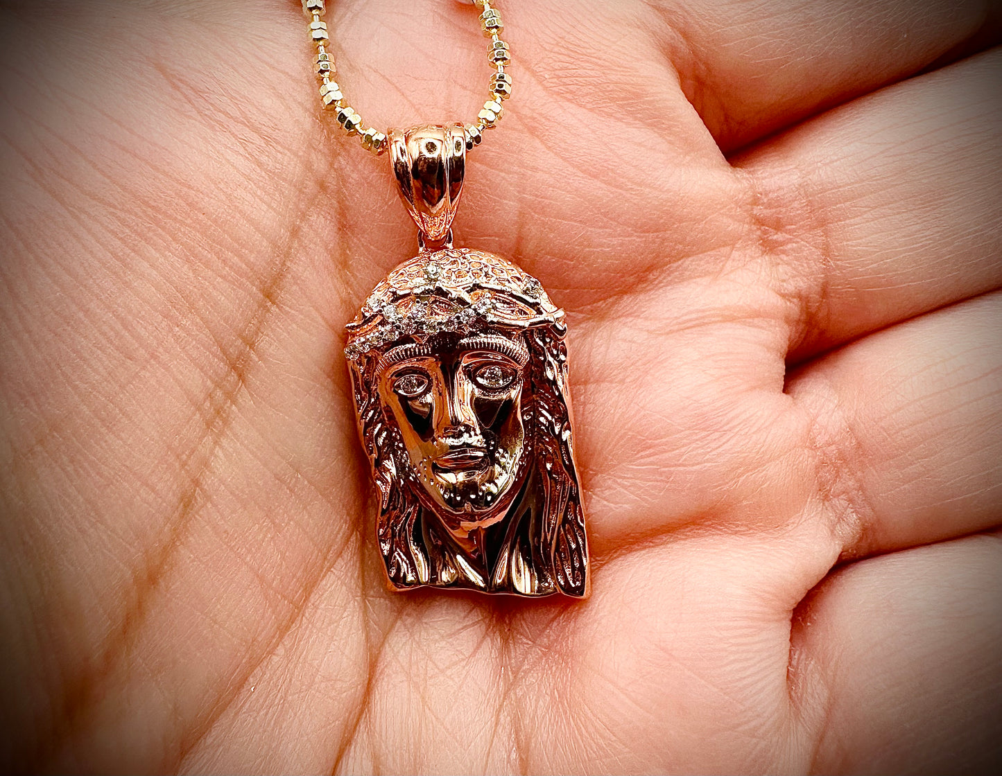 Small Jesus Pendant – Iced Out with CZ Stones (3 Finishes)