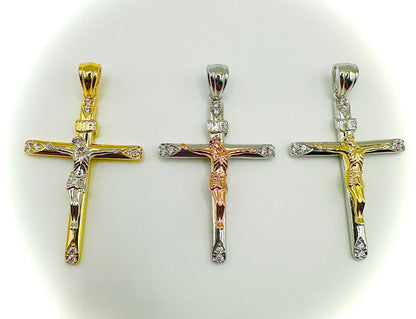 Two-Tone Crucifix Pendant – 3 Unique Styles