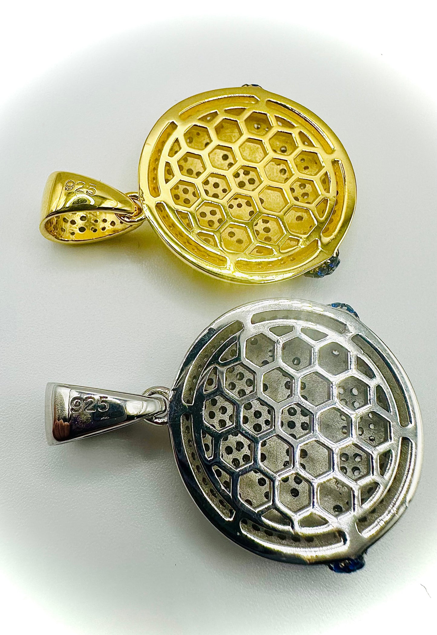 LOL Emoji CZ Pendants – Gold or Silver