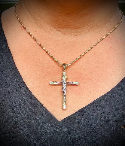 Two-Tone Crucifix Pendant – 3 Unique Styles