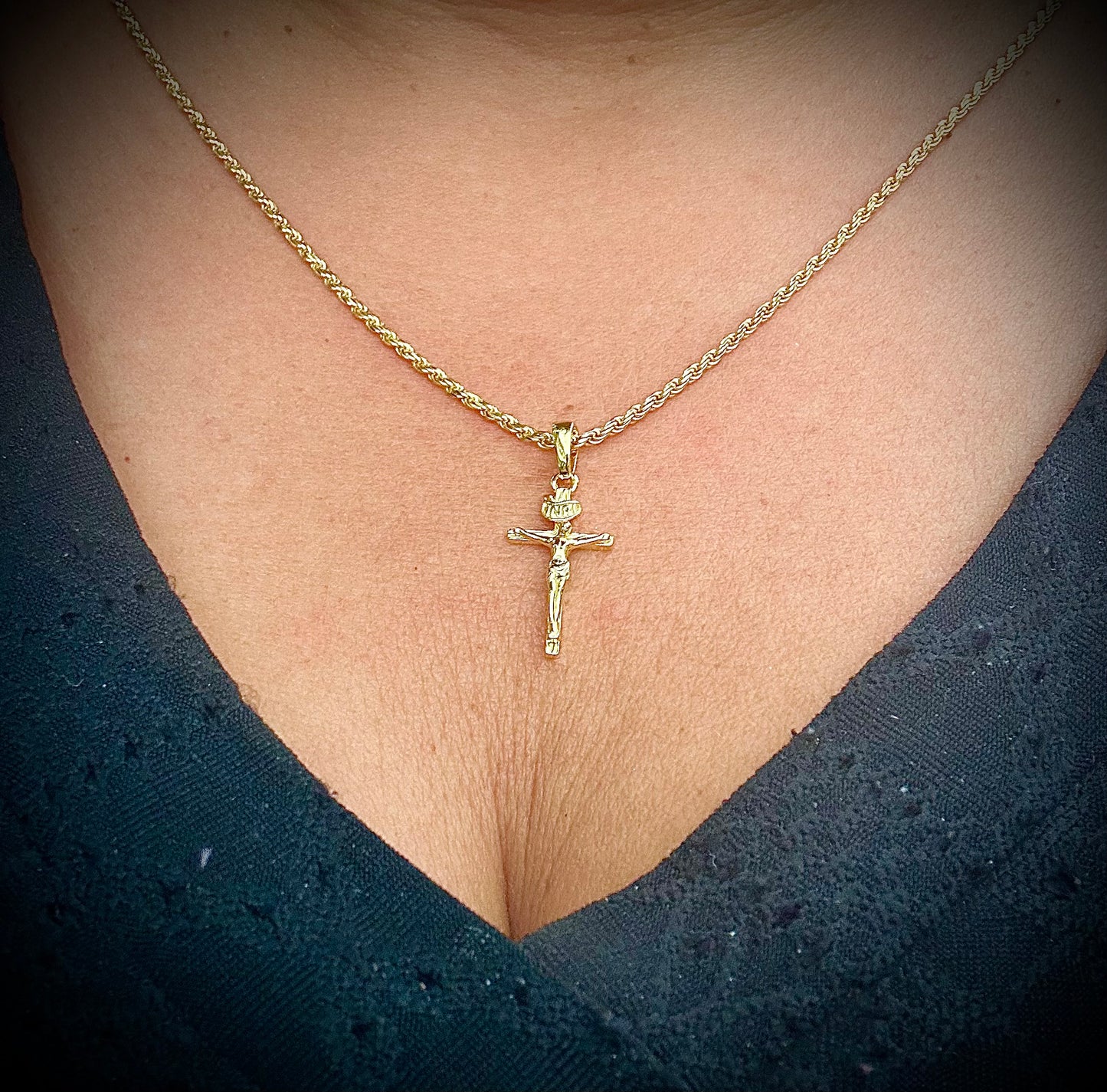 1" x 1.5" Handmade INRI Crucifix Pendant – 3 Finishes