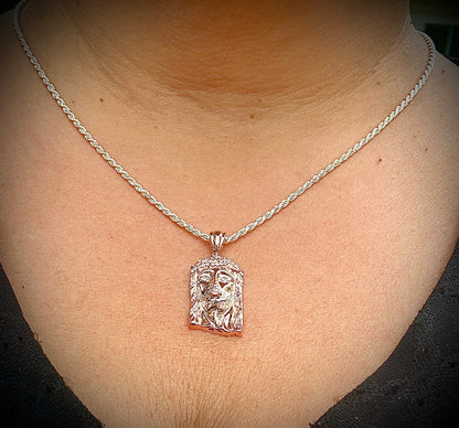 Small Jesus Pendant – Iced Out with CZ Stones (3 Finishes)