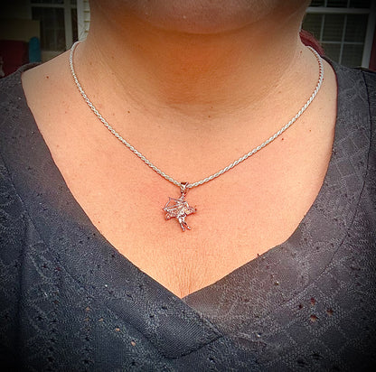 Cupid Bow & Arrow Cherub Pendant – 3 Finishes
