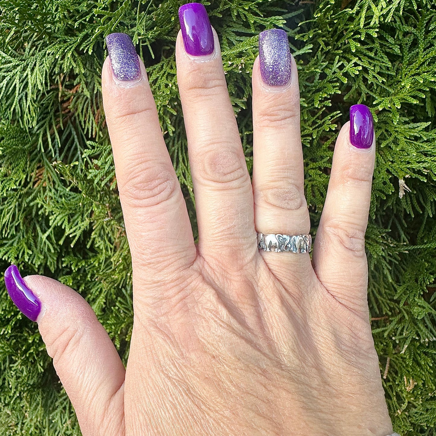 Women's Sterling Silver Elephant Band – Sizes 5-10