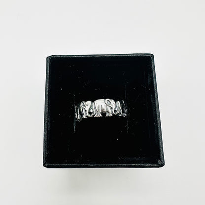 Women's Sterling Silver Elephant Band – Sizes 5-10