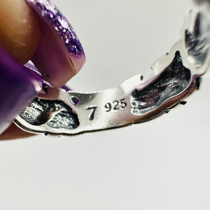 Women's Sterling Silver Elephant Band – Sizes 5-10