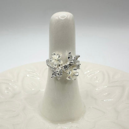 4 Flower Ring, Silver