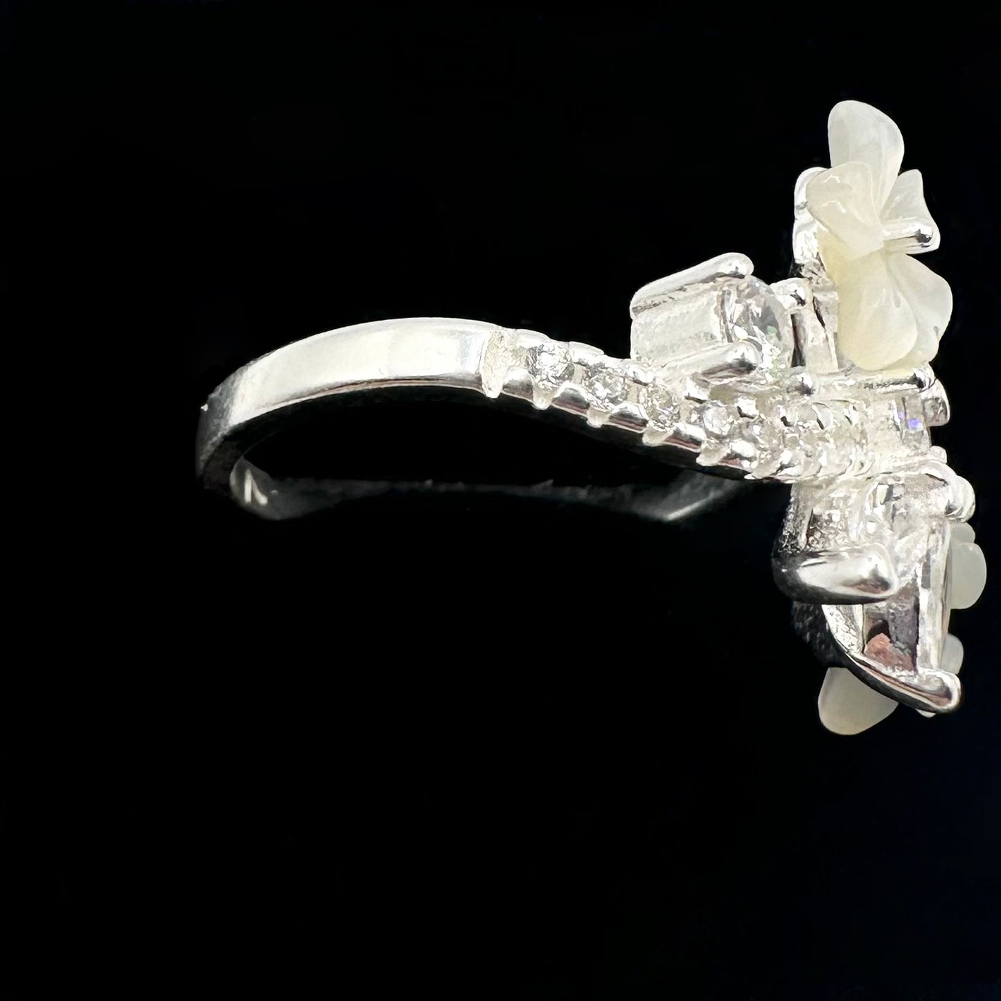 4 Flower Ring, Silver
