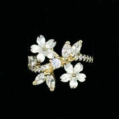 4 Flower Ring, Gold
