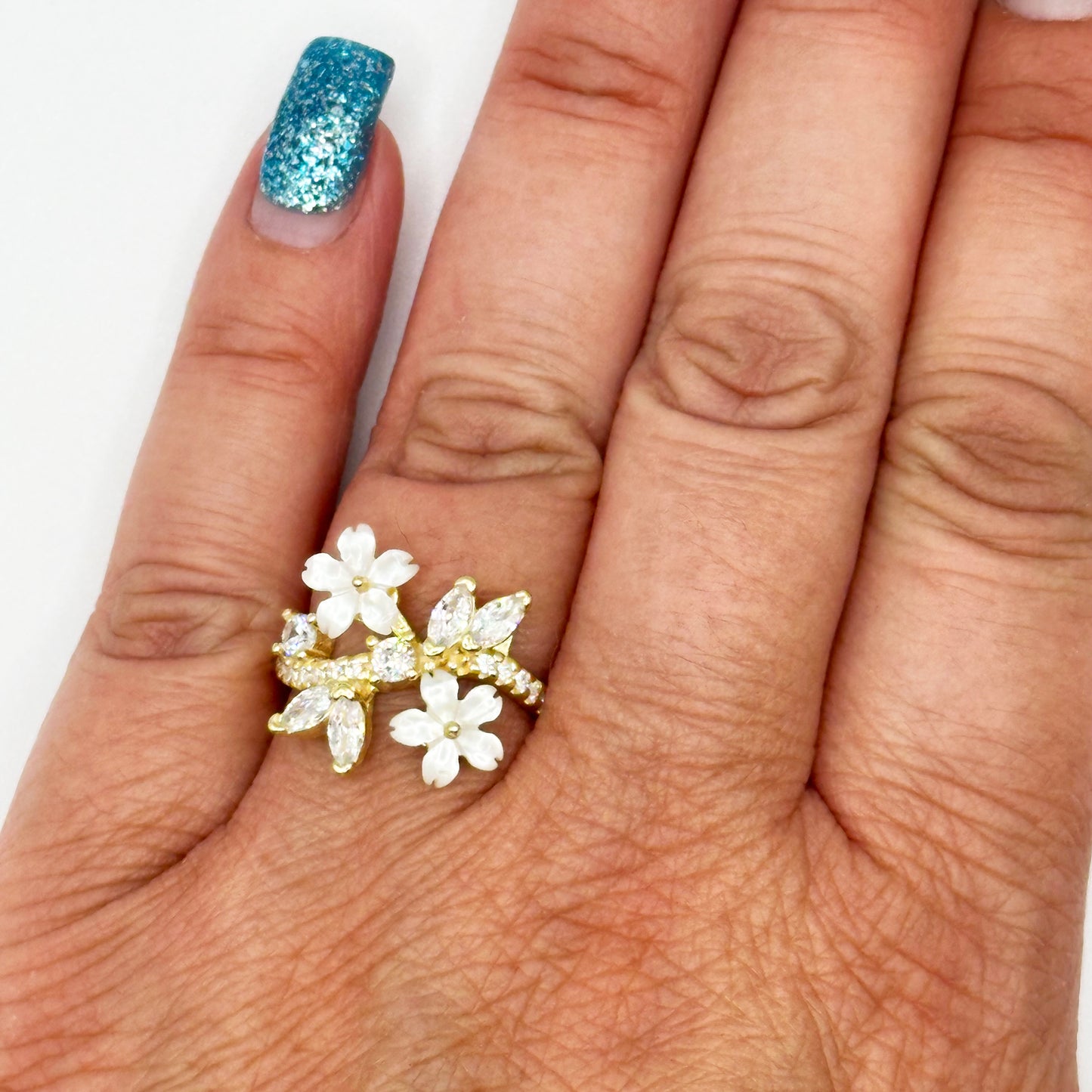 4 Flower Ring, Gold