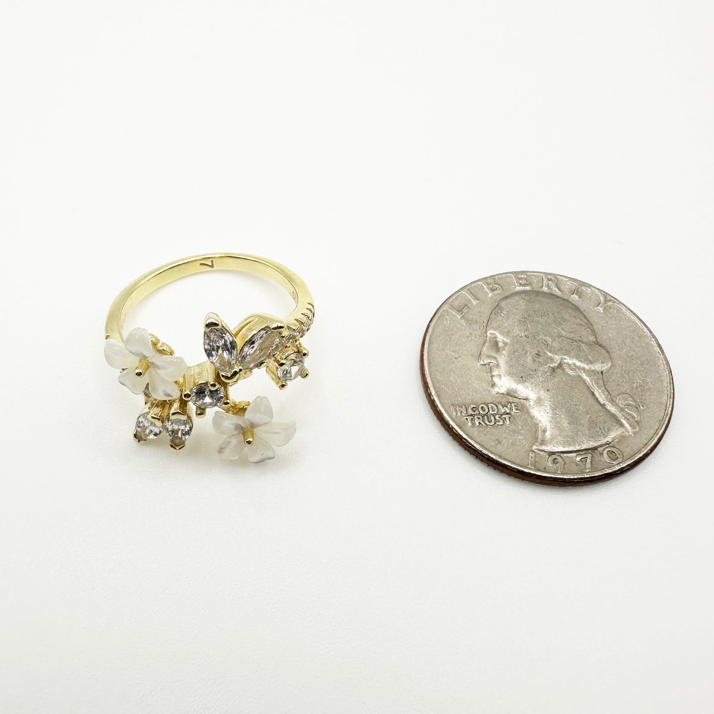 4 Flower Ring, Gold