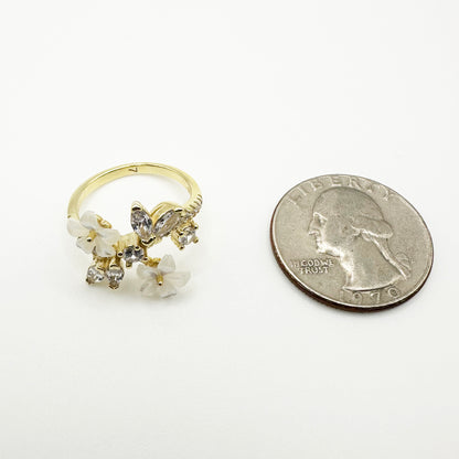 4 Flower Ring, Gold
