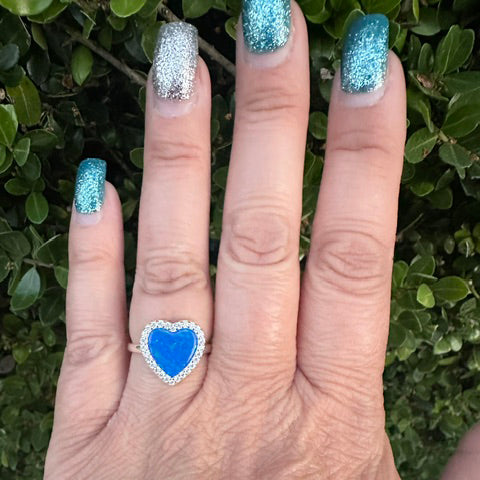 Blue Heart Ring