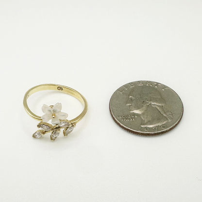 Single Flower Ring, Gold