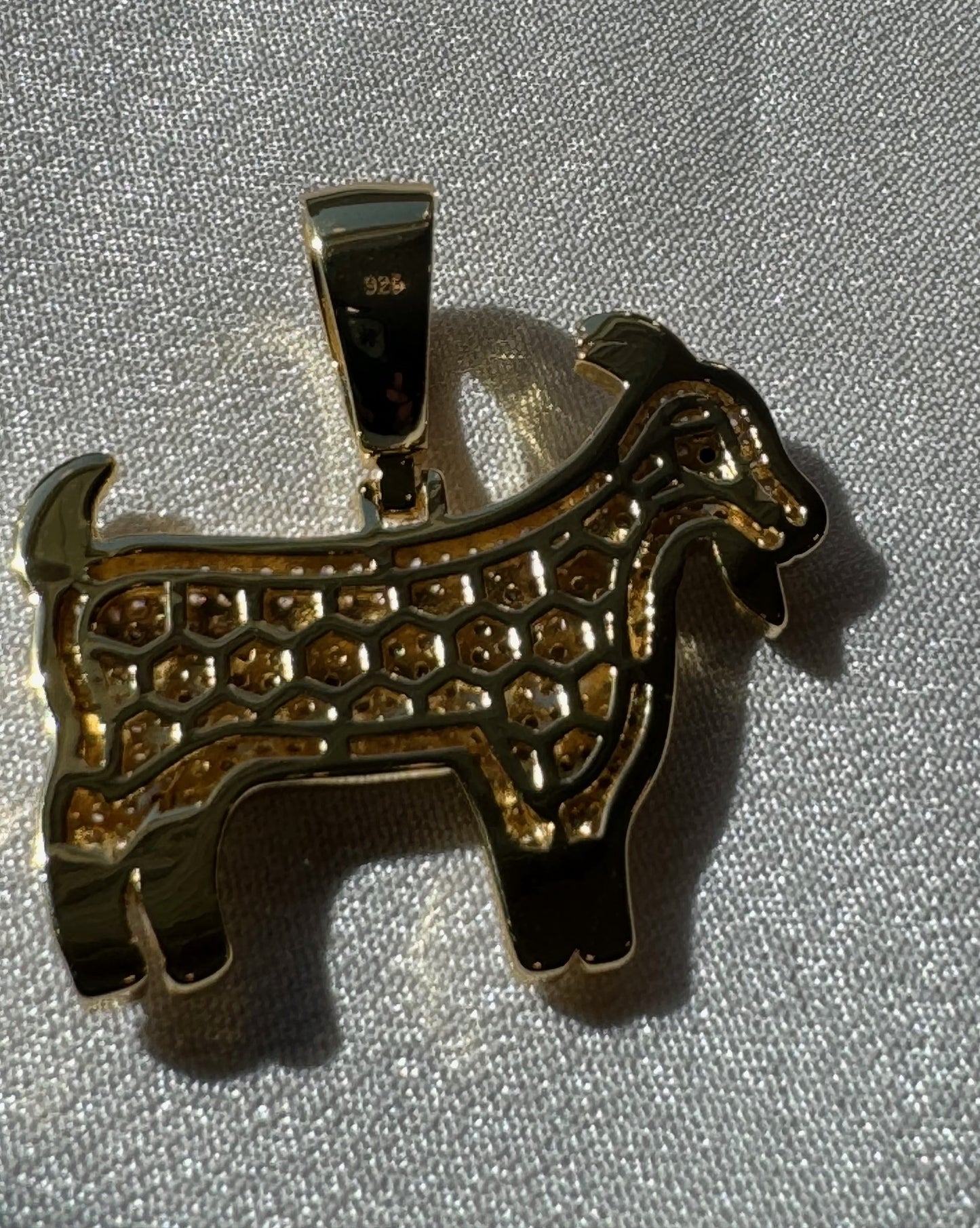 G.O.A.T. CZ Pendant – Gold or Silver