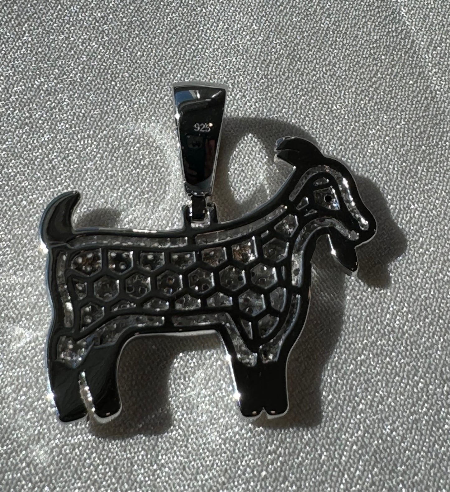 G.O.A.T. CZ Pendant – Gold or Silver