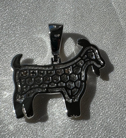 G.O.A.T. CZ Pendant – Gold or Silver