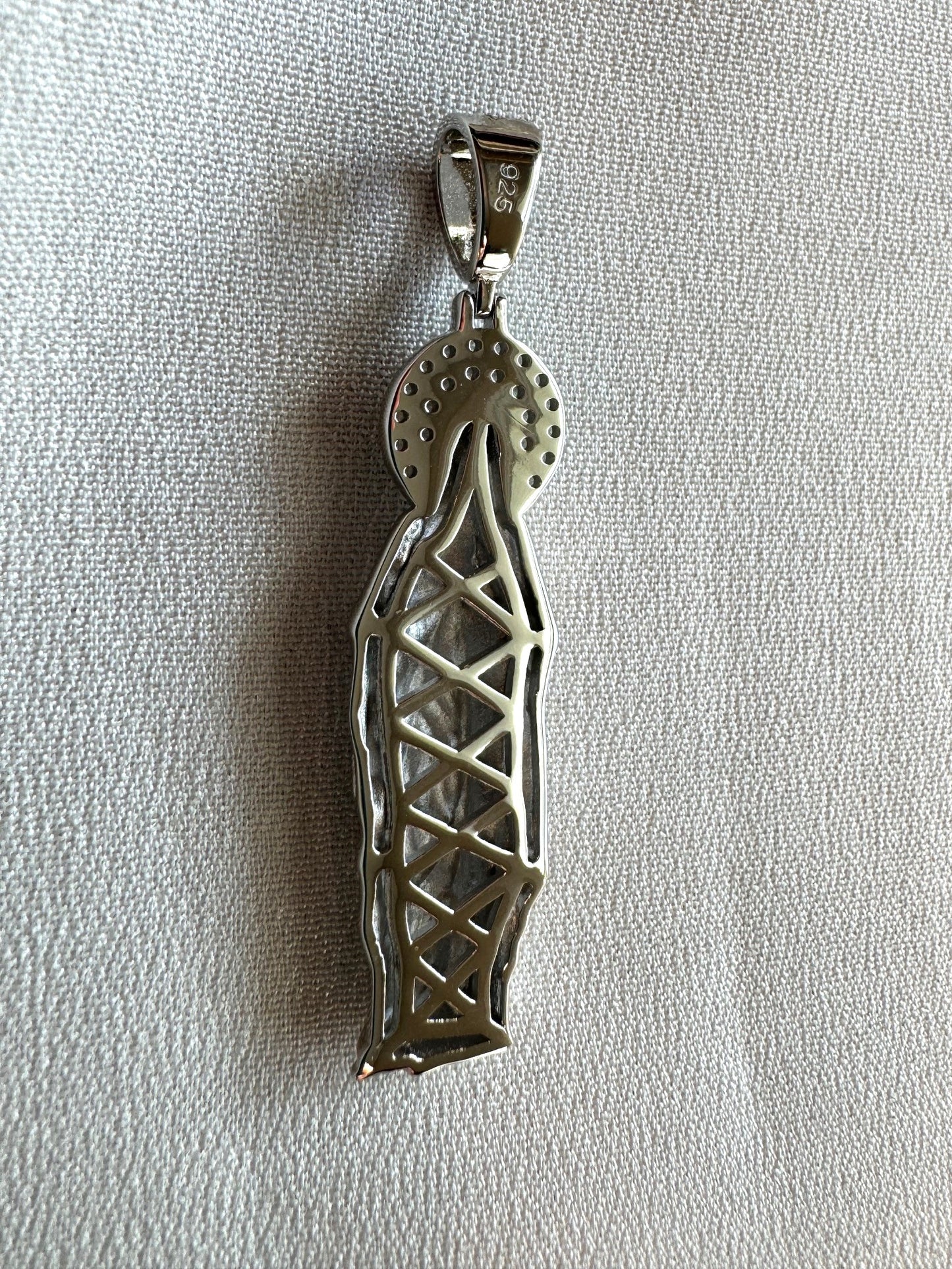 Virgin Mary CZ Pendant – Gold or Silver