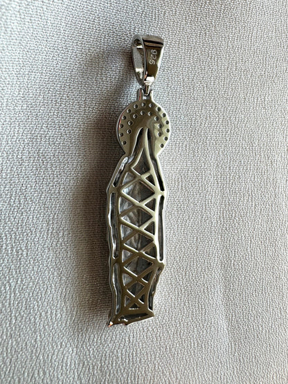 Virgin Mary CZ Pendant – Gold or Silver